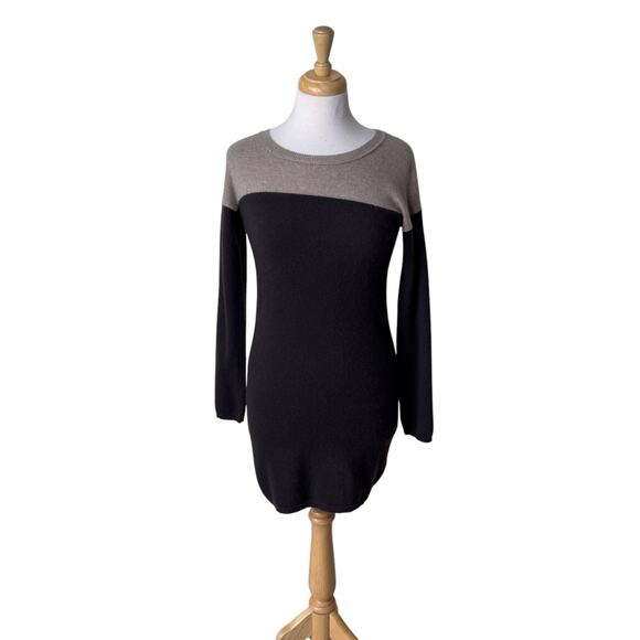 360 CASHMERE 100% Cashmere Colorblock Sweater Dress Style 18184 XS - Picture 1 of 9